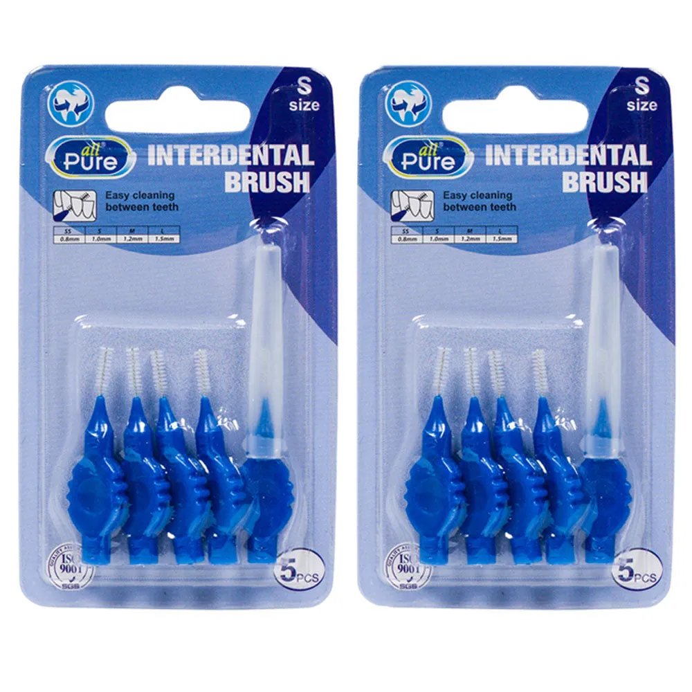 10 Pack Interdental Brushes W/ Cap Toothpicks Professional Dental Hygiene Picks