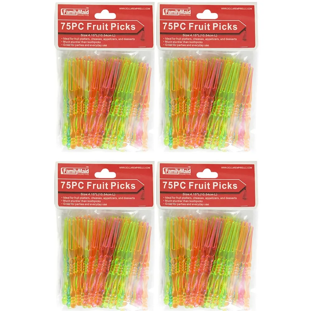 300 PCS Cocktail Forks Food Picks Disposable Fruit Appetizer Dessert Cake Party