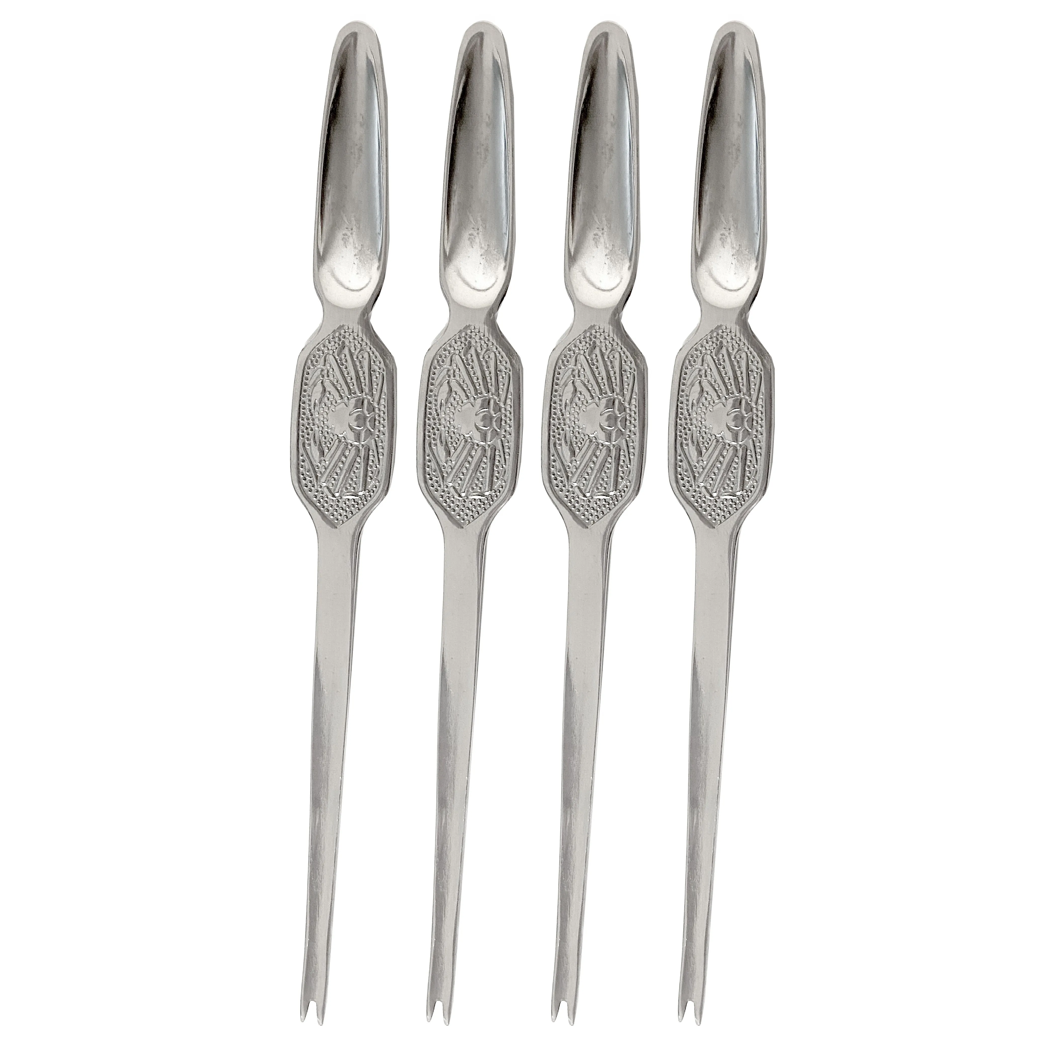 4 Pc Seafood Shellfish Forks Picks Stainless Steel Lobster Crab Clam Shell Tool