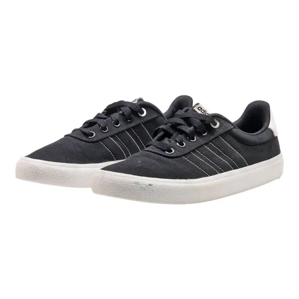 ADIDAS Low Top Trainers Black Canvas Womens UK 4