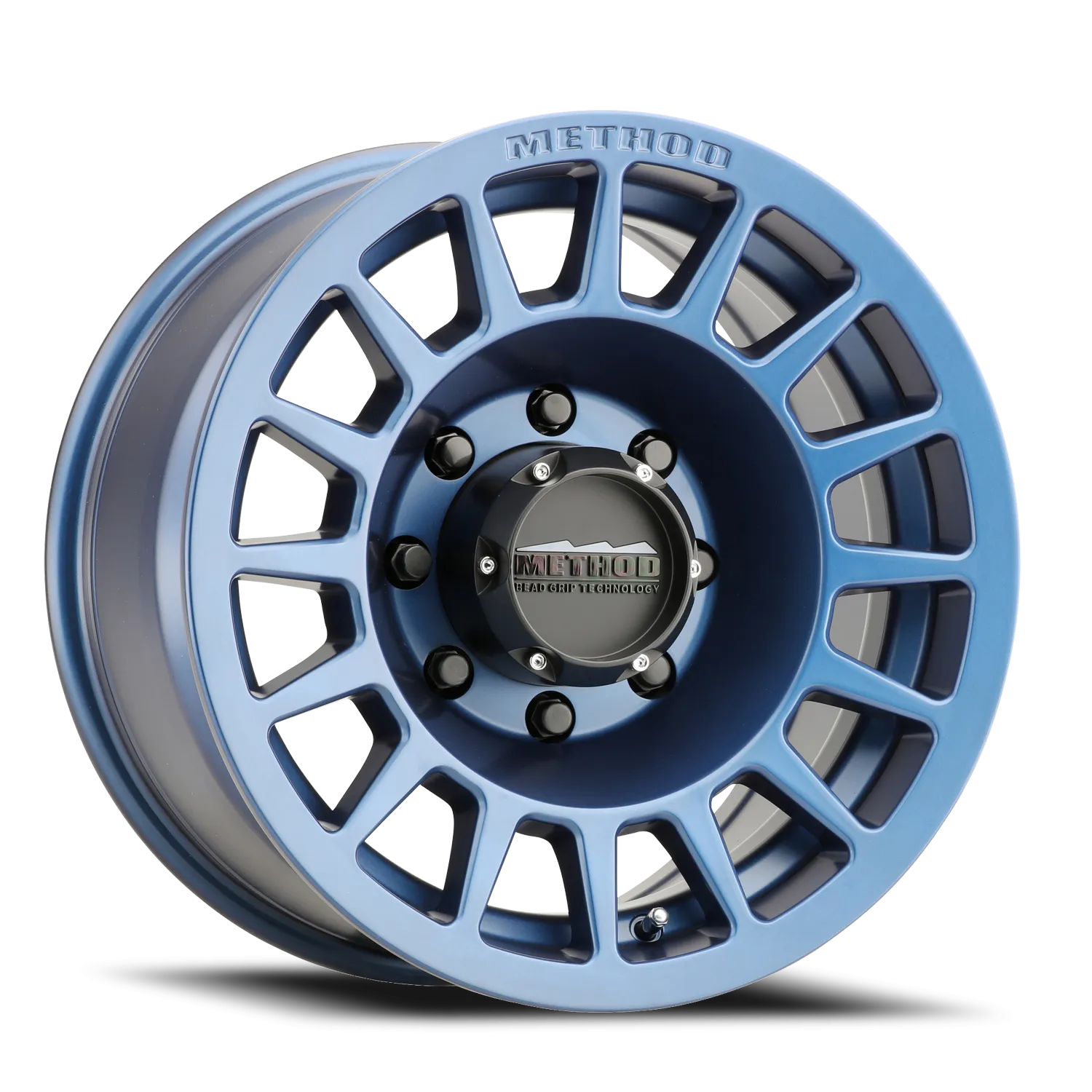 Aluminum Wheels 17x8.5 Bead Grip MR707 Bolt Pattern 8 On 170 Offset 0 Lip Size 0 Bahia Blue BL Method