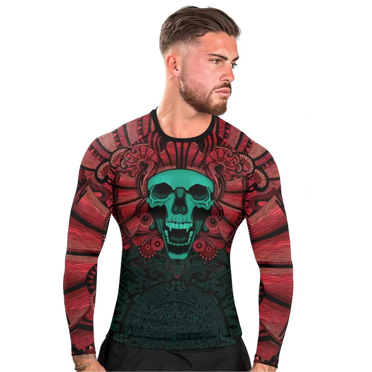 Aztec Heritage Men's Long Sleeve Rash Guard