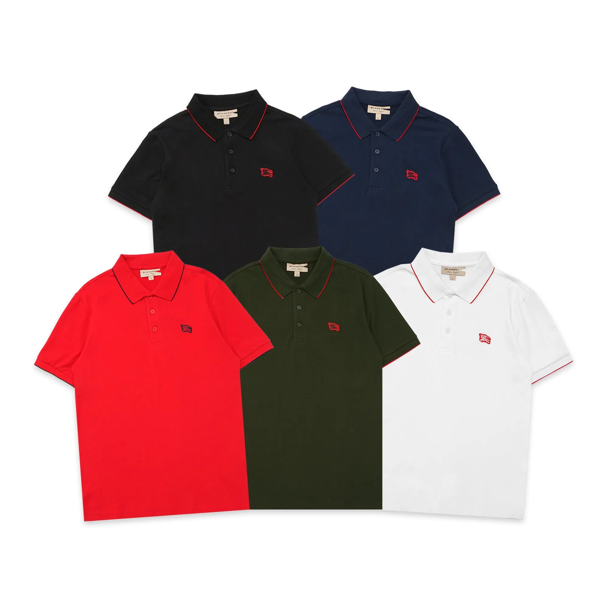 BRBRY Embroidered Knight Logo Pique Polo Shirt