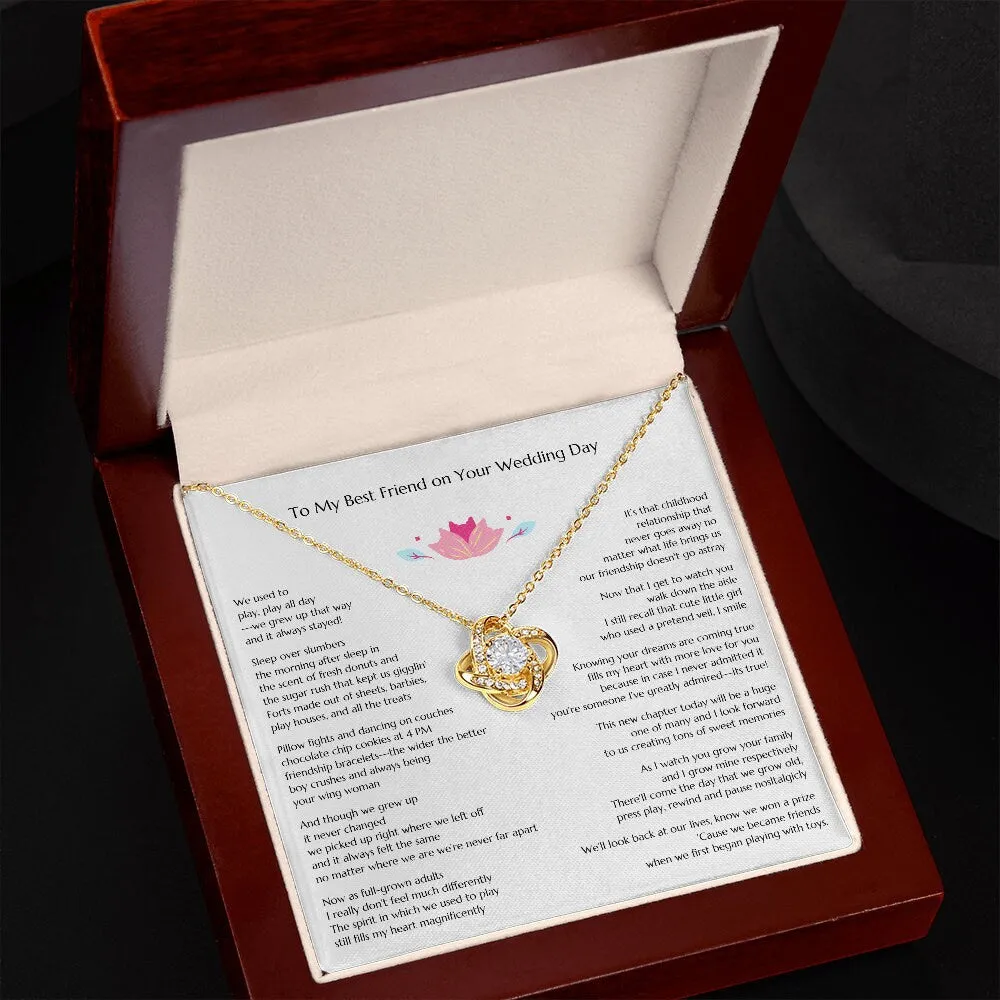 Gift for Bride, Necklace for Bride, Bestie To Bride Wedding, Love Knot, Gift from Friend, Gift from Maid of Honor, MOH To Bride Gift