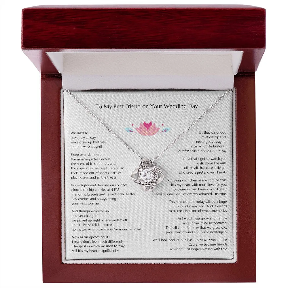 Gift for Bride, Necklace for Bride, Bestie To Bride Wedding, Love Knot, Gift from Friend, Gift from Maid of Honor, MOH To Bride Gift