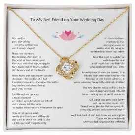 Gift for Bride, Necklace for Bride, Bestie To Bride Wedding, Love Knot, Gift from Friend, Gift from Maid of Honor, MOH To Bride Gift