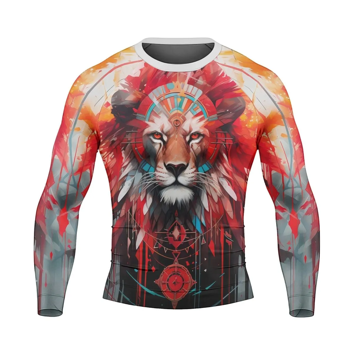 Lion Native Men's Long Sleeve Rash Guard