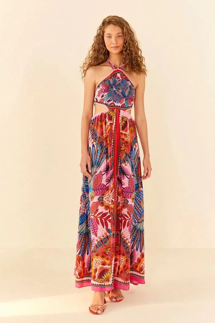 Macaw Scarf Maxi Dress