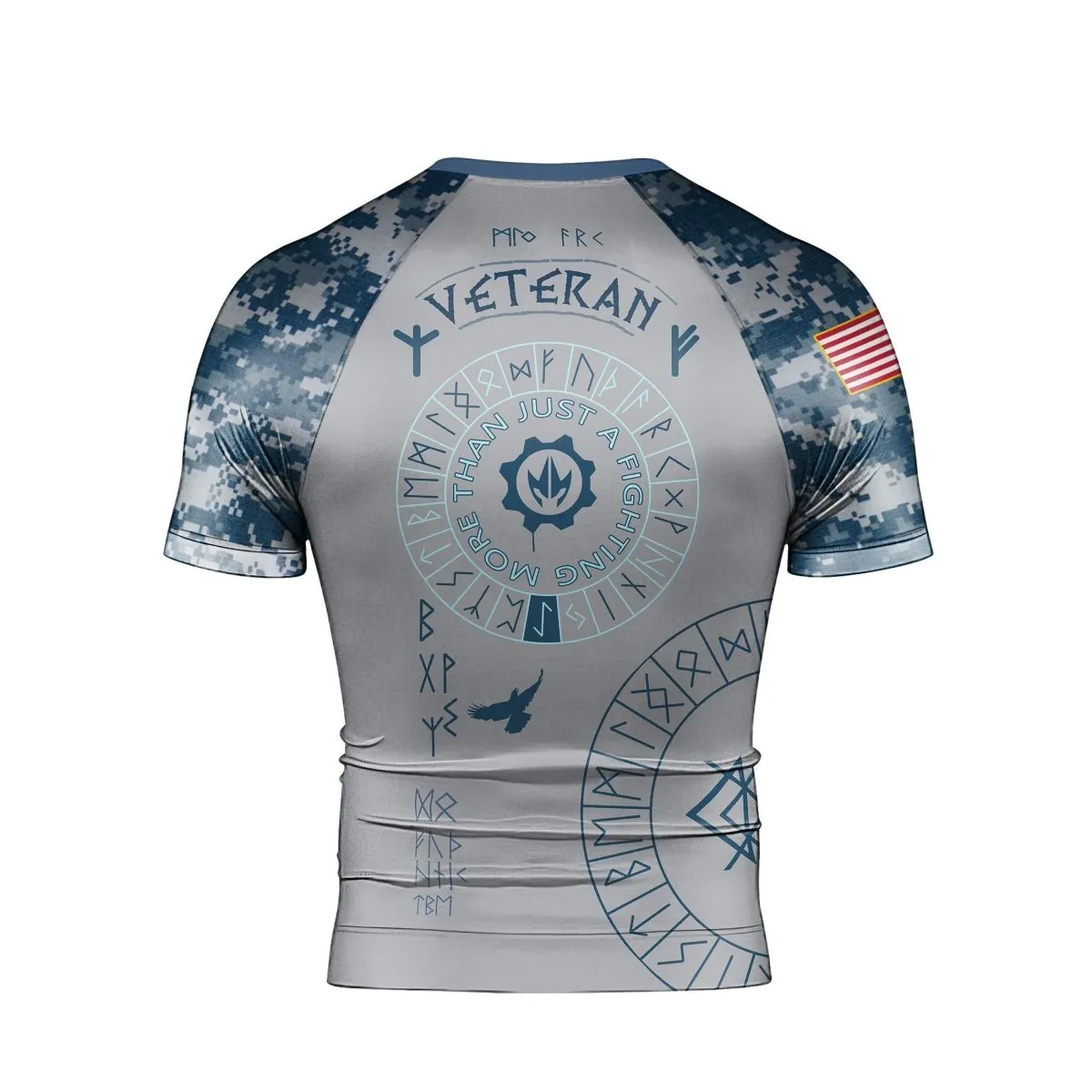 Navy Veteran Viking Men's Short Sleeve Rash Guard