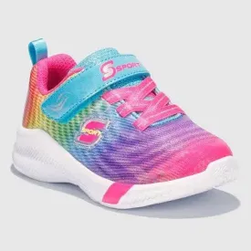 New - S SPORT BY SKECHERS Toddler Low Top Hook and Loop Sneakers Multicolor Detail