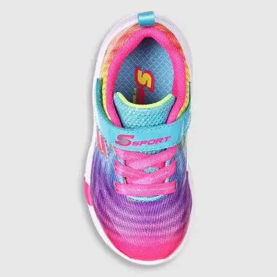 New - S SPORT BY SKECHERS Toddler Low Top Hook and Loop Sneakers Multicolor Detail