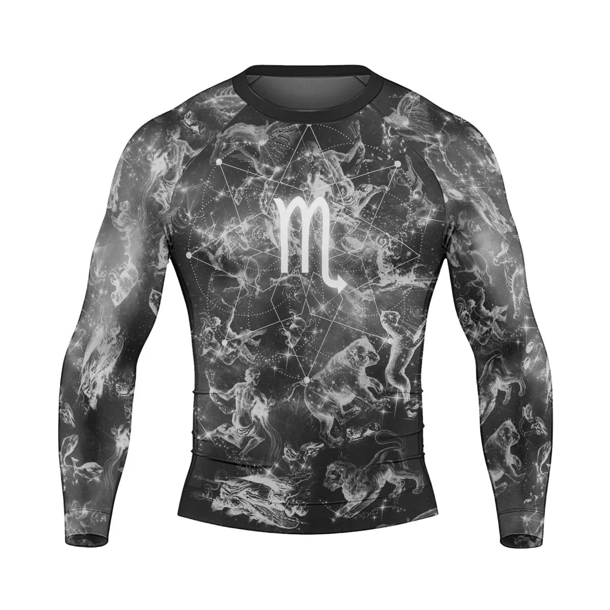 Personalized Zodiac Scorpio Long Sleeve Rash Guard