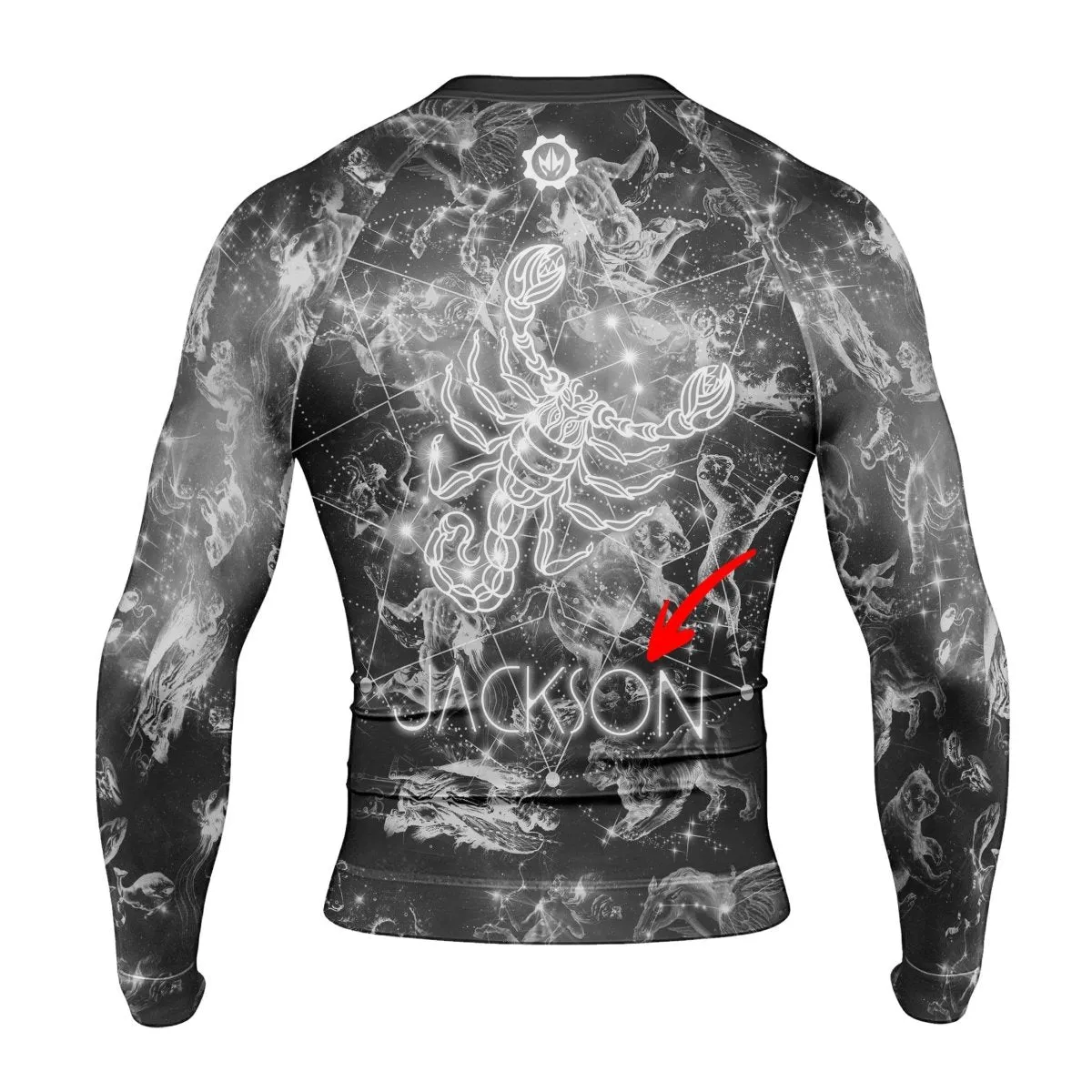Personalized Zodiac Scorpio Long Sleeve Rash Guard