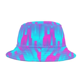 Pink & Blue Line PatternBucket Hat (AOP)