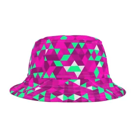 Pink & Teal TrianglesBucket Hat (AOP)
