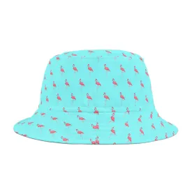 Pink Flamingos Babe BlueBucket Hat (AOP)