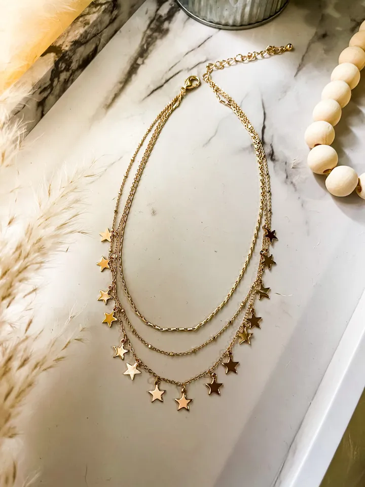 Skyla Layered Star Necklace