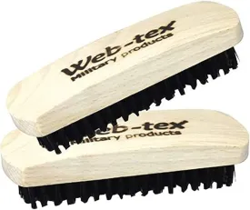 Web-tex 2 x Large Boot Shoe Boot Polishing Brush Military Army Cadet Polish Care Kit Set