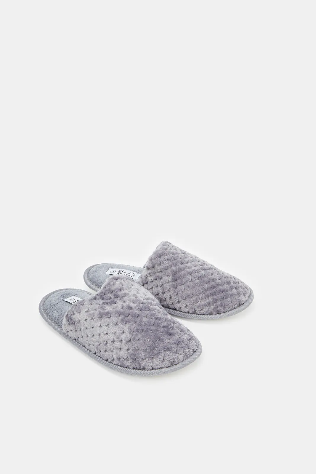 Women Grey Textured Slipper