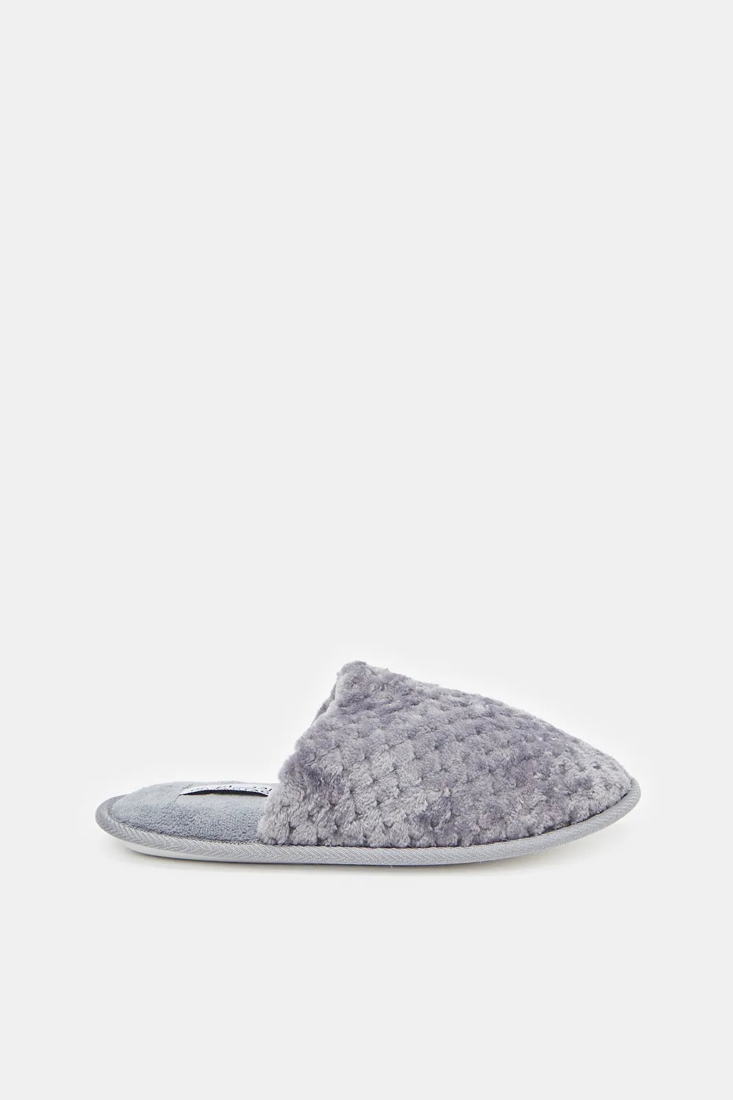Women Grey Textured Slipper